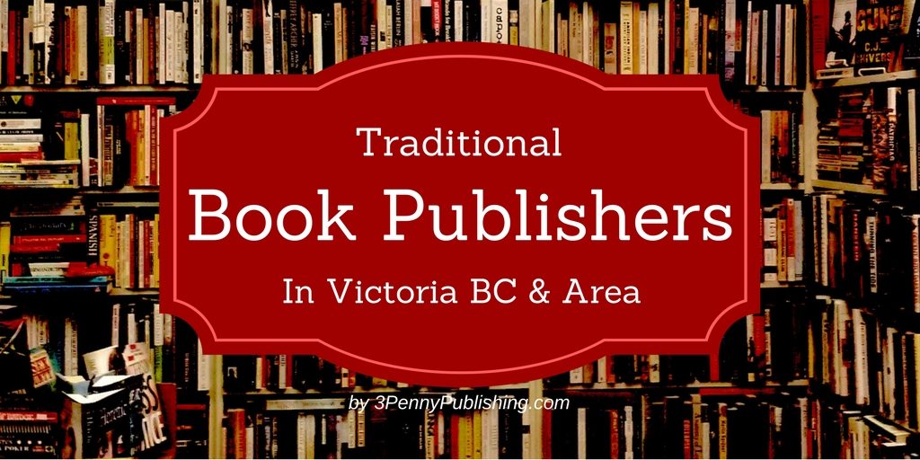 Traditional book publishers in Victoria text over image of bookshelves